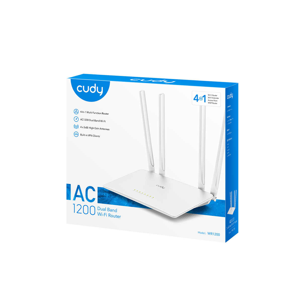 Cudy WR1200 AC1200 Mbps Dual-Band Wi-Fi 5 Wireless Router