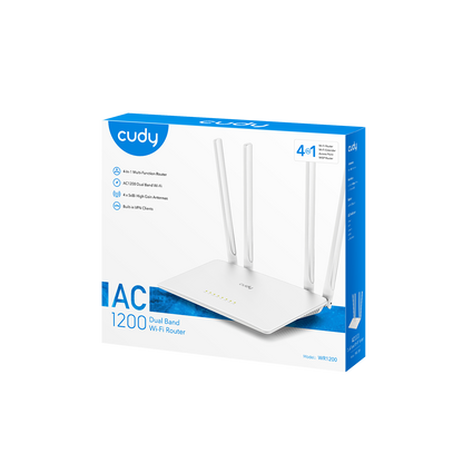 Cudy WR1200 AC1200 Mbps Dual-Band Wi-Fi 5 Wireless Router