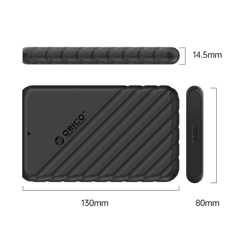 ORICO 25PW1-U3 2.5 Inch USB 3.0 Micro-B SATA HDD & SSD External Hard Drive Enclosure – Black