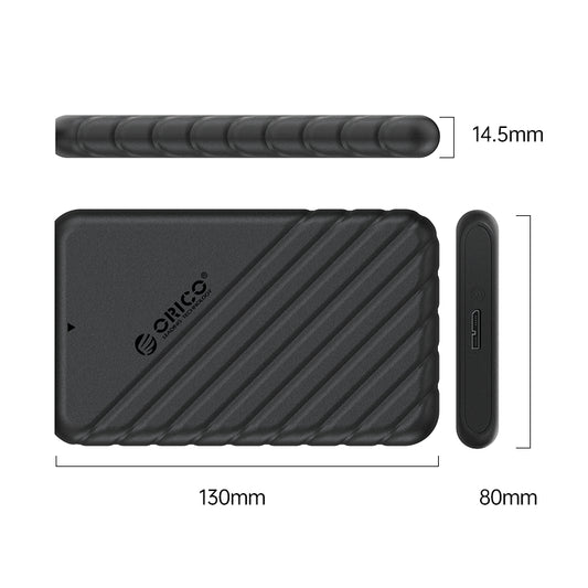 ORICO 25PW1-U3 2.5 Inch USB 3.0 Micro-B SATA HDD & SSD External Hard Drive Enclosure – Black
