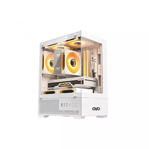 OVO Ice Cool Mini Tower Black Micro-ATX Gaming Desktop Case # 219501-B